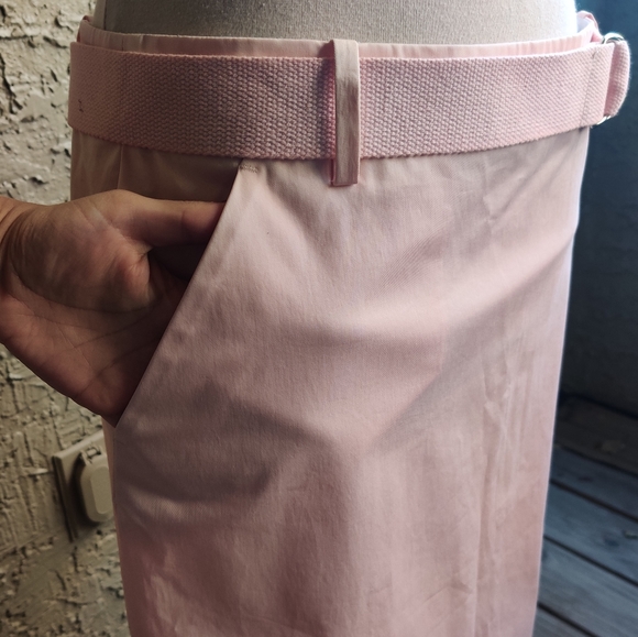 🆕 Susana Moraco Ballet/ Baby Pink cotton Midi skirt with pockets and belt (4) - Picture 9 of 14